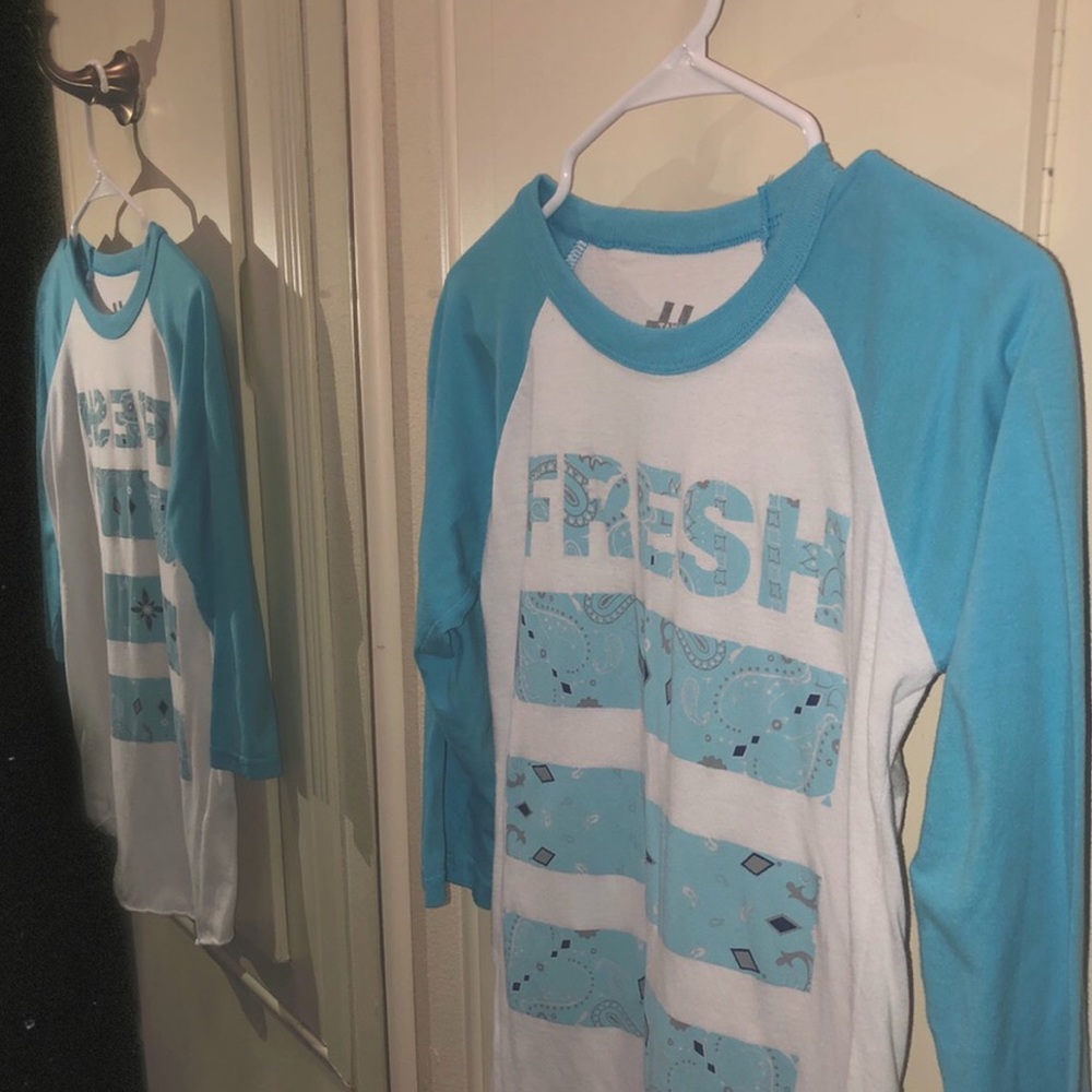 #Fresh Blue Baseball Shirt
